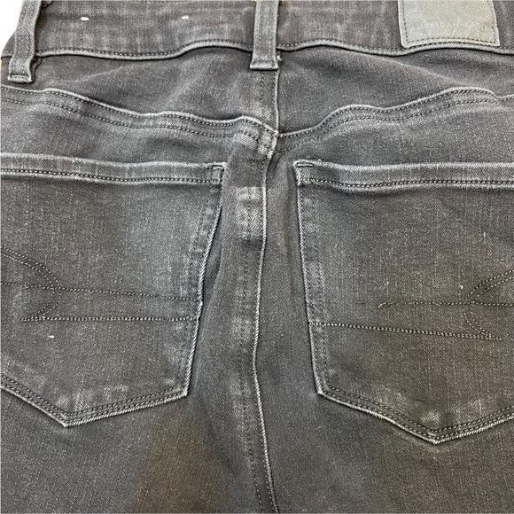 American Eagle Womens Shorts size 0 The Dream Jean Black Denim Bermuda - Picture 9 of 9